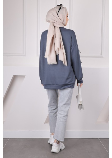 Füme Kurdele Detaylı Modal Sweat fırsatları