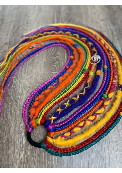 Rasta Mix Afrika Örgü Toka 16LI 50 cm - Rengarenk