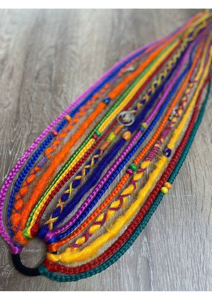 Rasta Mix Afrika Örgü Toka 16LI 50 cm - Rengarenk indirimleri