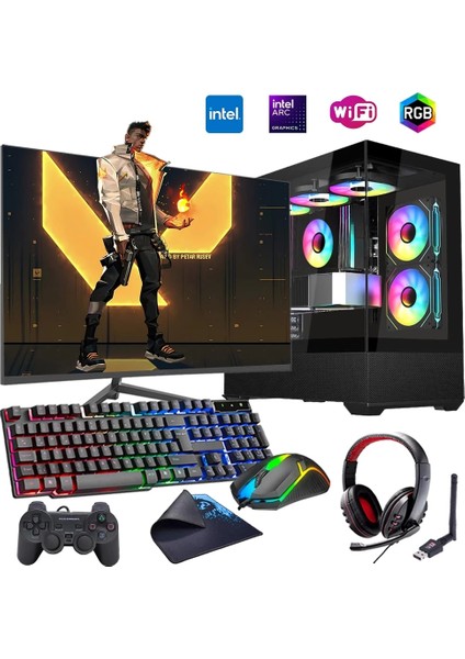 I5 14400F 16GB Ddr4 1tb M2 12GB Arc B580 24" Monitörlü Oyun Bilgisayarı (Gaming Set)