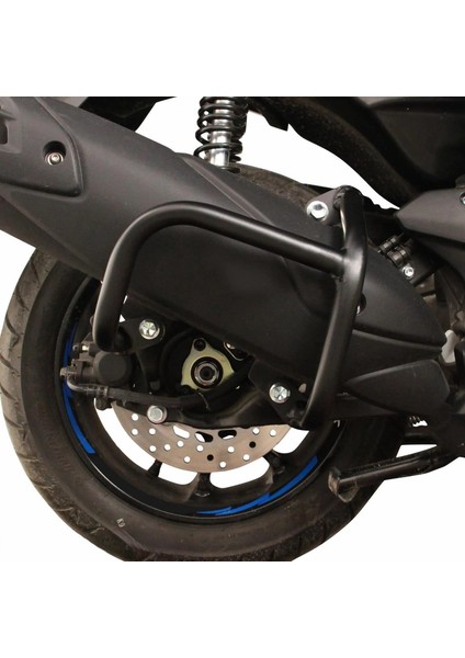 Yamaha Nmax 125 / 155 2021-2024 Uyumlu Egzoz Koruma Demiri Siyah