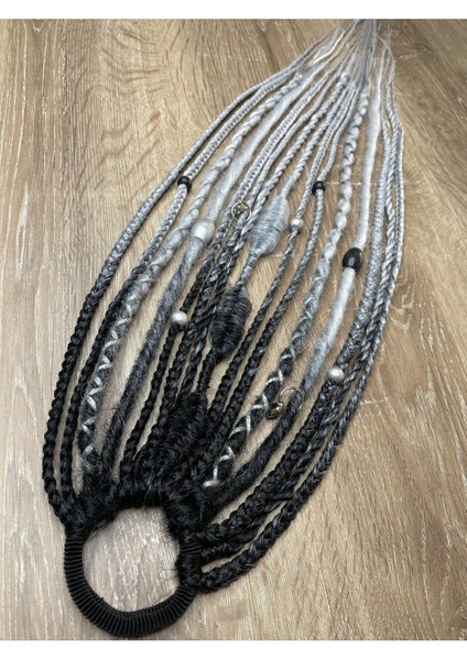 Rasta Mix Afrika Örgü Toka 15 Li - Siyah & Gri Ombreli modelleri