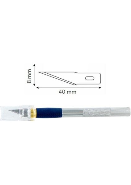 SX-06D Neşter Tip Maket Bıçağı 9 mm (2 Yedekli)