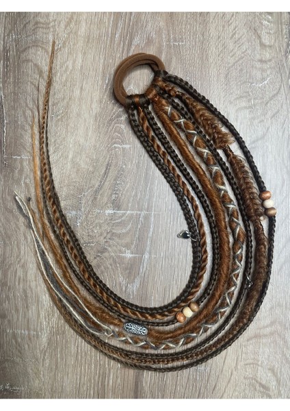 8li Rasta Mix Afrika Örgü Toka 50CM - Koyu Kumral & Bakır