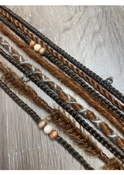 8li Rasta Mix Afrika Örgü Toka 50CM - Koyu Kumral & Bakır fiyatları