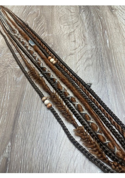 8li Rasta Mix Afrika Örgü Toka 50CM - Koyu Kumral & Bakır fırsatları