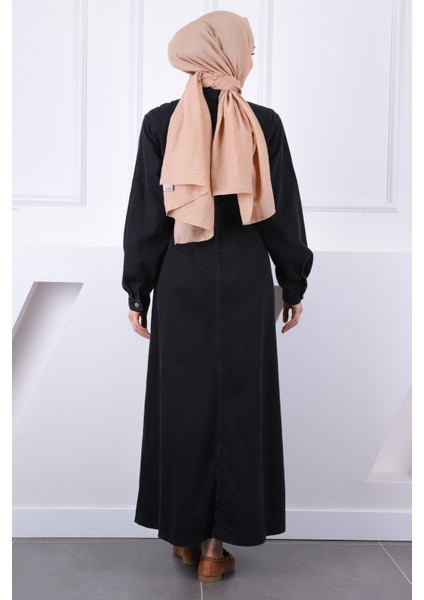 Siyah Cepli Kot Elbise modelleri