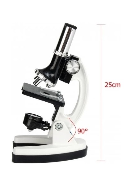 Mikroskop Taşınabilir Set 28 Parça Eğitim Mikroskop Kiti 300X 600X ve 1200X Çocuklara