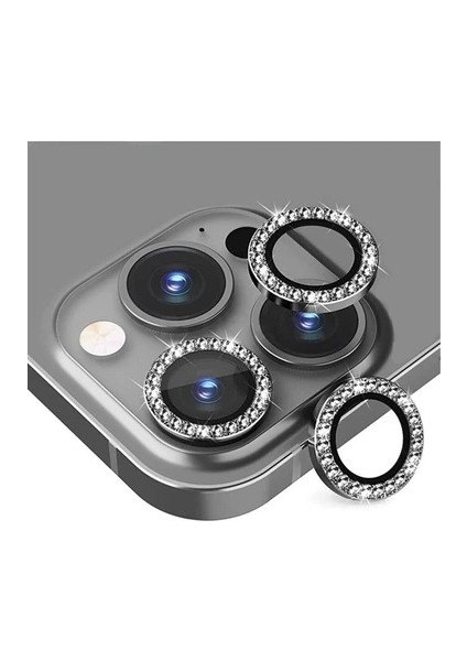 Iphone 15 Pro / 15 Pro Max Uyumlu Parlak Taşlı Kamera Lens Koruyucu fiyatları