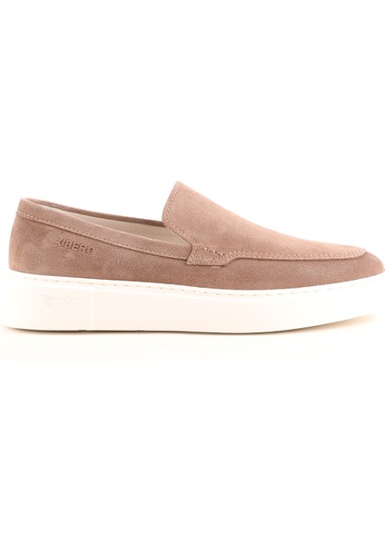L5531 Erkek Süet Deri Loafer Ayakkabı Vizon
