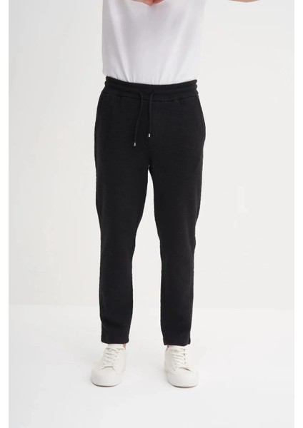 Cazador Rahat Fit Jakarlı Eşofman Altı Siyah