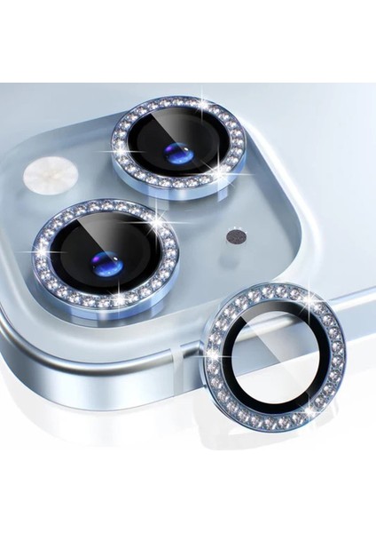 Iphone 15 / 15 Plus Uyumlu Parlak Taşlı Kamera Lens Koruyucu modelleri