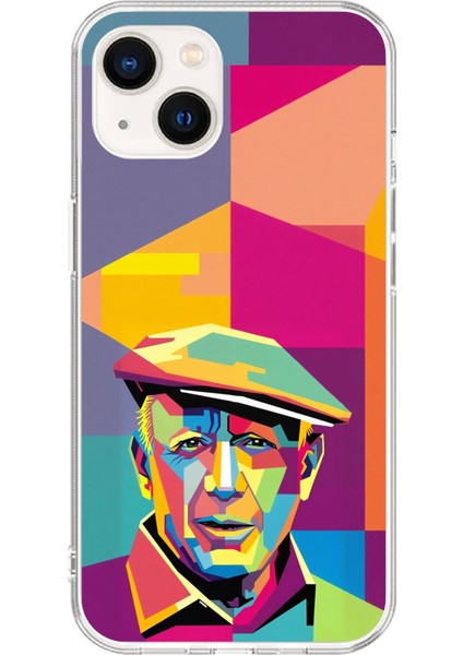 iPhone 14 Uyumlu Şeffaf Kılıf Pablo Picasso Tasarımlı