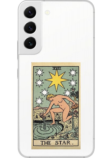 Samsung Galaxy S22 Uyumlu Şeffaf Kılıf Tarot The Star Tasarımlı