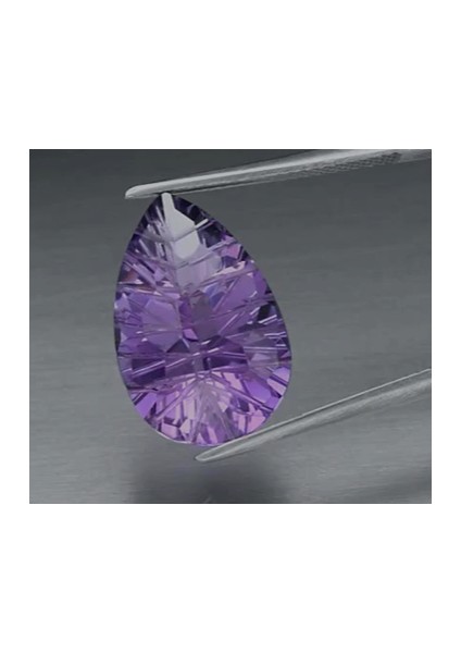 8.16 ct 17.7X11.6 mm Vs Pear Natural Unheated Purple Amethyst, Uruguay