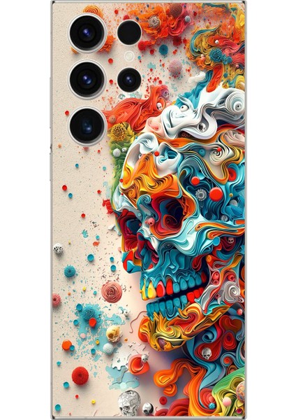 Samsung Galaxy S23 Ultra Uyumlu Şeffaf Kılıf Grafiti 5 Tasarımlı