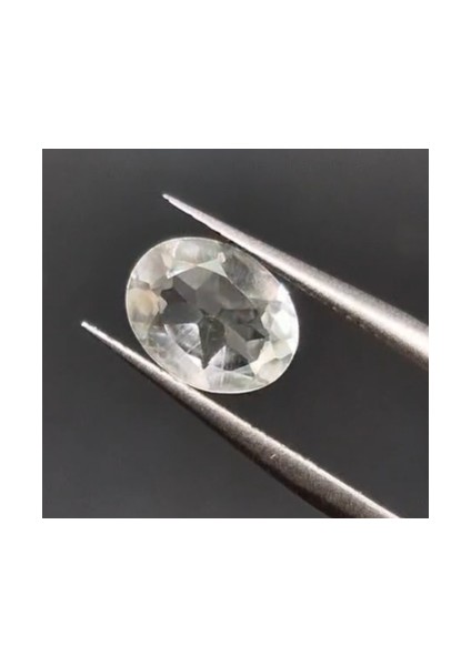 1.88 ct 9X7 mm Oval Natural Very Light Green Amethyst
