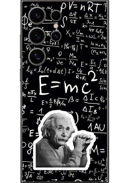 Samsung Galaxy S24 Ultra Uyumlu Şeffaf Kılıf Albert Einstein Tasarımlı