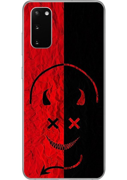 Samsung Galaxy S20+ Uyumlu Şeffaf Kılıf Devil 2 Tasarımlı