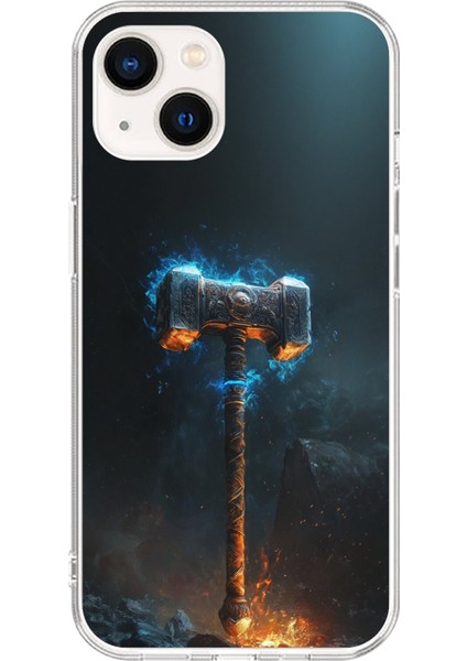 iPhone 15 Uyumlu Şeffaf Kılıf Çekiç Tasarımlı