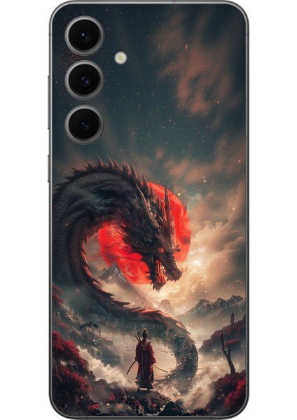 Samsung Galaxy S24 Fe Uyumlu Şeffaf Kılıf Japon Samuray 3 Tasarımlı