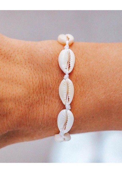 Deniz Kabuğu Ikili Ip Bileklik modelleri