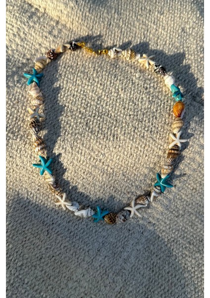 Kadın Deniz Kabuğu Detaylı 40 cm Şık Tasarım Kolye Gençler için Modern Aksesuar