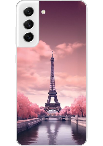 Samsung Galaxy S21 Fe Uyumlu Şeffaf Kılıf Paris 3 Tasarımlı