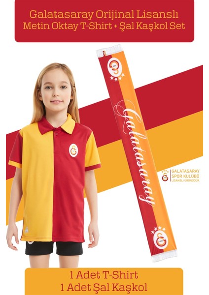 Orijinal Lisanslı Match Day Polo Çocuk T-Shirt + Şal Kaşkol Set Hediyelik Ahşap Kutulu fiyatları