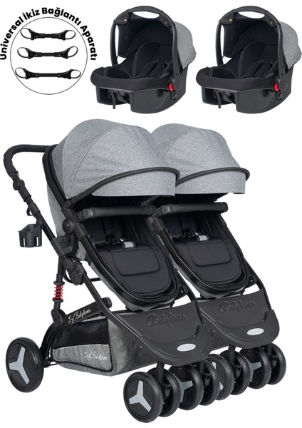 945 Ayrılıp Birleşebilen Travel Sistem Ikiz Bebek Arabası