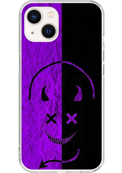 iPhone 15 Plus Uyumlu Şeffaf Kılıf Devil 3 Tasarımlı