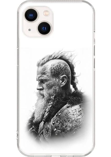 iPhone 15 Uyumlu Şeffaf Kılıf Nordic Viking 3 Tasarımlı