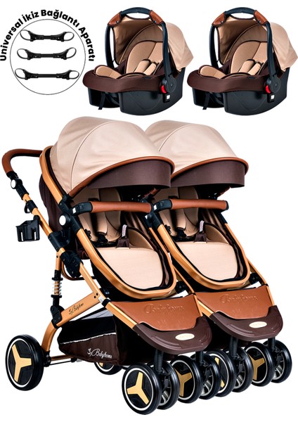 945 Ayrılıp Birleşebilen Travel Sistem Ikiz Bebek Arabası