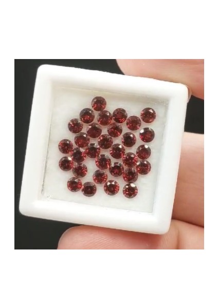 5.07 ct 3.5 mm 30PCS Lot Round Natural Red Mozambique Garnet Africa