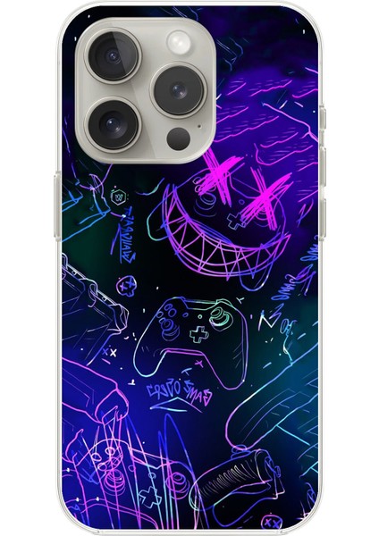 iPhone 16 Pro Max Uyumlu Şeffaf Kılıf Grafiti 4 Tasarımlı