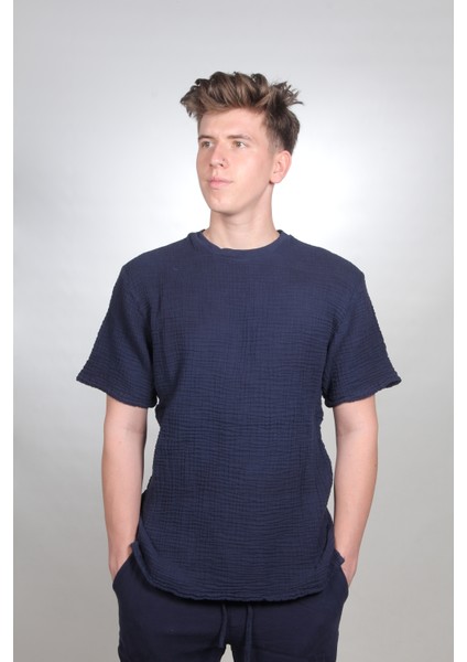 Sıfır Yaka Yıkamalı Taşlamalı Kısa Kollu Erkek T-Shirt fiyatları