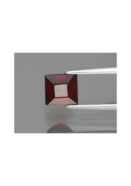 1.23 ct Square Natural Orangish Red Spessartite Garnet Gemstone, Namibia