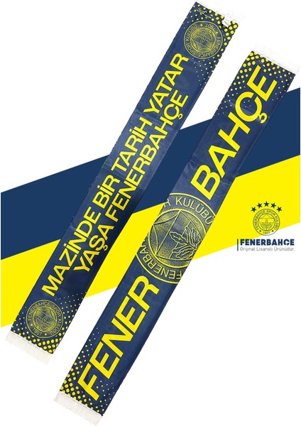 Orijinal Lisanslı Mazinde Bir Tarih Yatar Fenerbahçe Şal Atkı Kanarya Baskılı Ahşap Kutulu