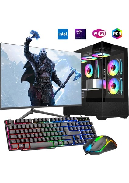 I7 14700F 16GB Ddr4 1tb M2 12GB Arc B580 24" Monitörlü Oyun Bilgisayarı