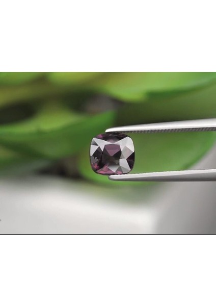1.28 ct 6.6x6.3 mm Vs Cushion Natural Pinkish Purple Spinel, Myanmar
