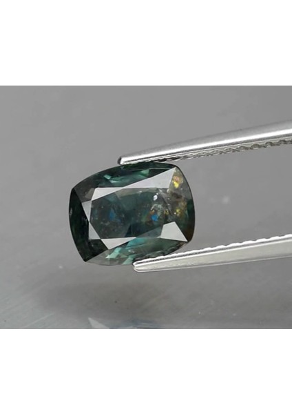 1.68 ct 8x6.2 mm Cushion Bluish Green Sapphire Africa, Heated