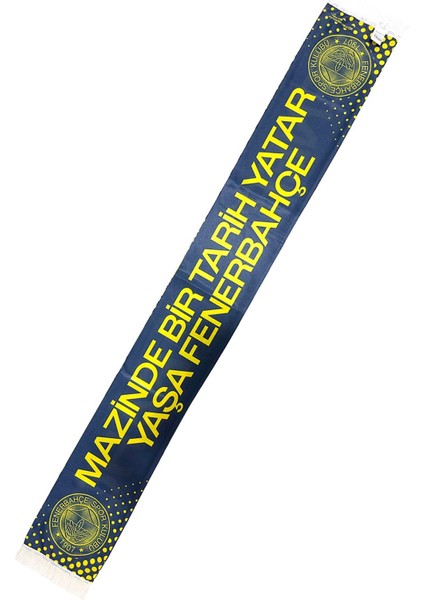 Orijinal Lisanslı Mazinde Bir Tarih Yatar Fenerbahçe Şal Atkı ve Hybrt Tükenmez Kalem Set Kanarya Baskılı Ahşap Kutulu