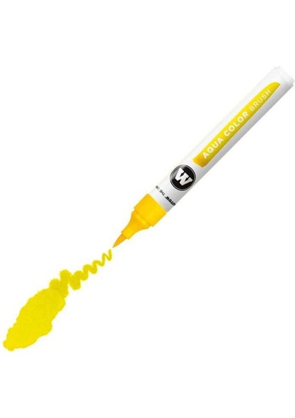 Aqua Color Brush Fırça Uçlu Kalem 001 Primary Yellow