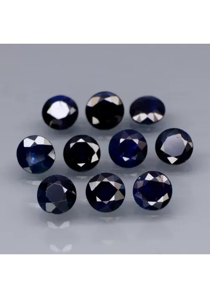 3.00 ct 3.8 To 4 mm 10PCS Lot Round Natural Sapphire