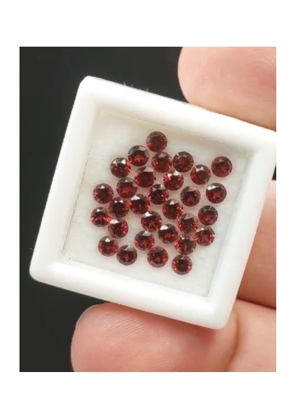 5.07 ct 3.5 mm 30PCS Lot Round Natural Red Mozambique Garnet Africa
