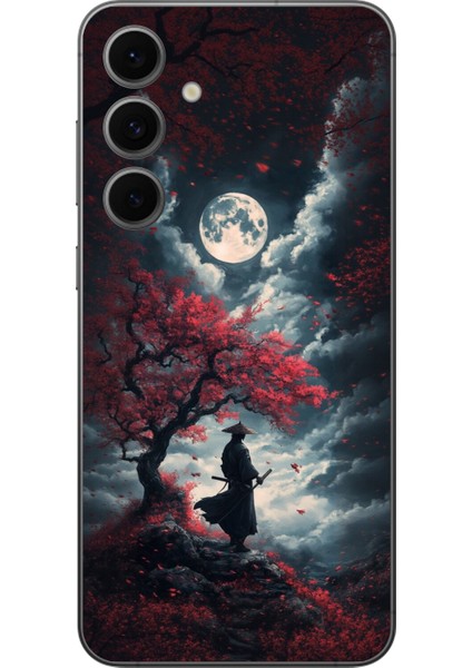 Samsung Galaxy S24 Fe Uyumlu Şeffaf Kılıf Japon Samuray 2 Tasarımlı