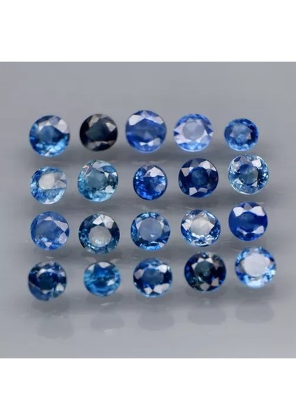 3.84 ct 3 To 3.5 mm 20PCS Lot Round Natural Sapphire