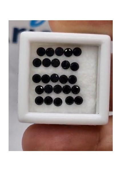 2.47 ct 3 mm Round 25PCS Lot Natural Black Spinel