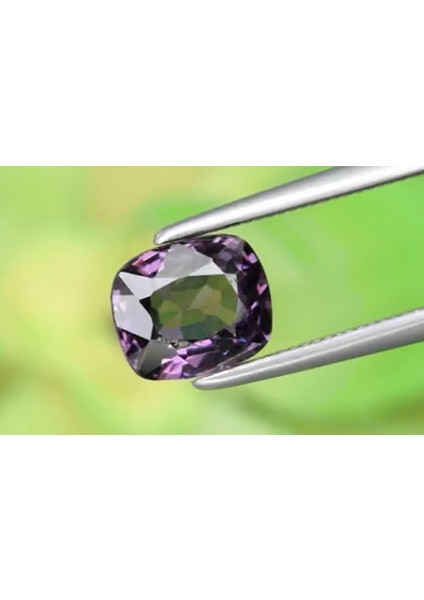 1.09 ct 6.7x5.7 mm Cushion Natural Purple Spinel Gemstone, Myanmar