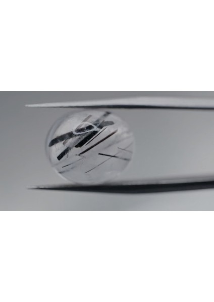 5.94 ct 12.3X10.3 mm Oval Natural Black Rutilated Quartz